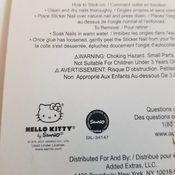 Girls Hello Kitty Press on Nails - Picture 7 of 10